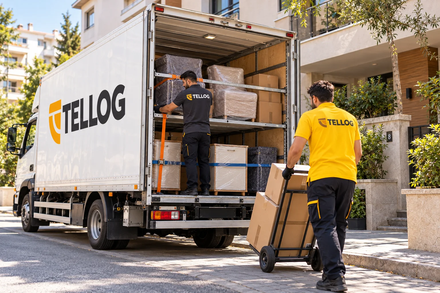 TELLOG logolu araçta ayrı yüklerin hazırlanması